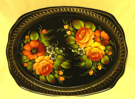 Rostov style serving tray - Click Image to Close