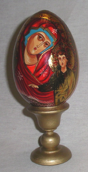 Russian Icon Egg - 4" - Click Image to Close