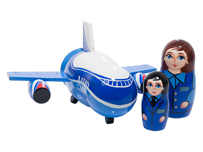 MIR Airplane Nesting Doll - 3pc./4"