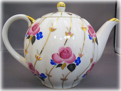 Antique Roses Porcelain Teapot