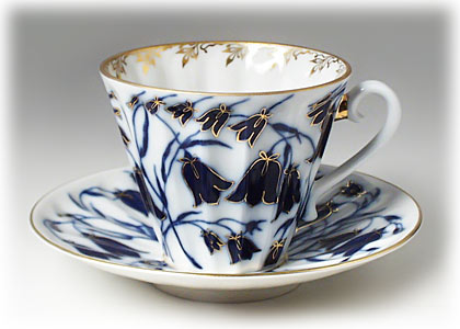 Blue Bells Porcelain Cup & Saucer - Click Image to Close