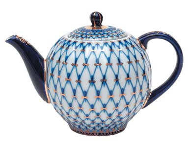 Cobalt Net Porcelain Teapot small
