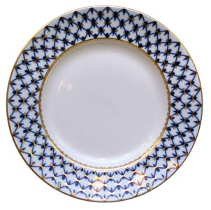 Cobalt Net Porcelain Dinner Plate 11"
