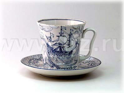 Brigantine Porcelain Mug & Saucer