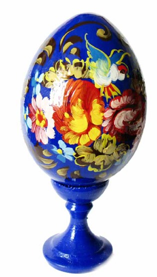 Zhostovo Style Easter Egg - 3"